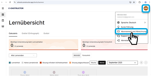 Abonnement & Abrechnung