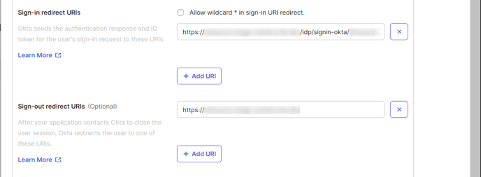 Configure Sign-In and Sign-Out Redirect URIs