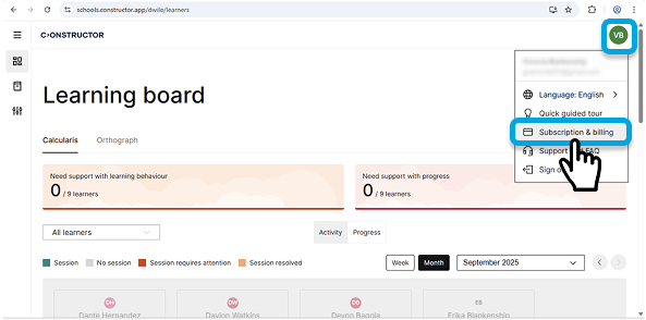 Subscription & billing